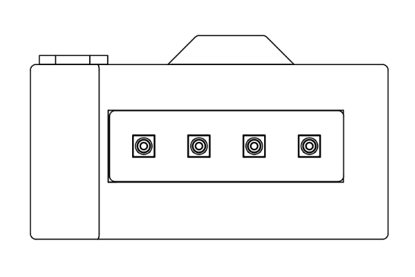 Technical drawing of the camera, model view 2
