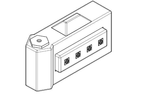 Technical drawing of the camera, model view 3